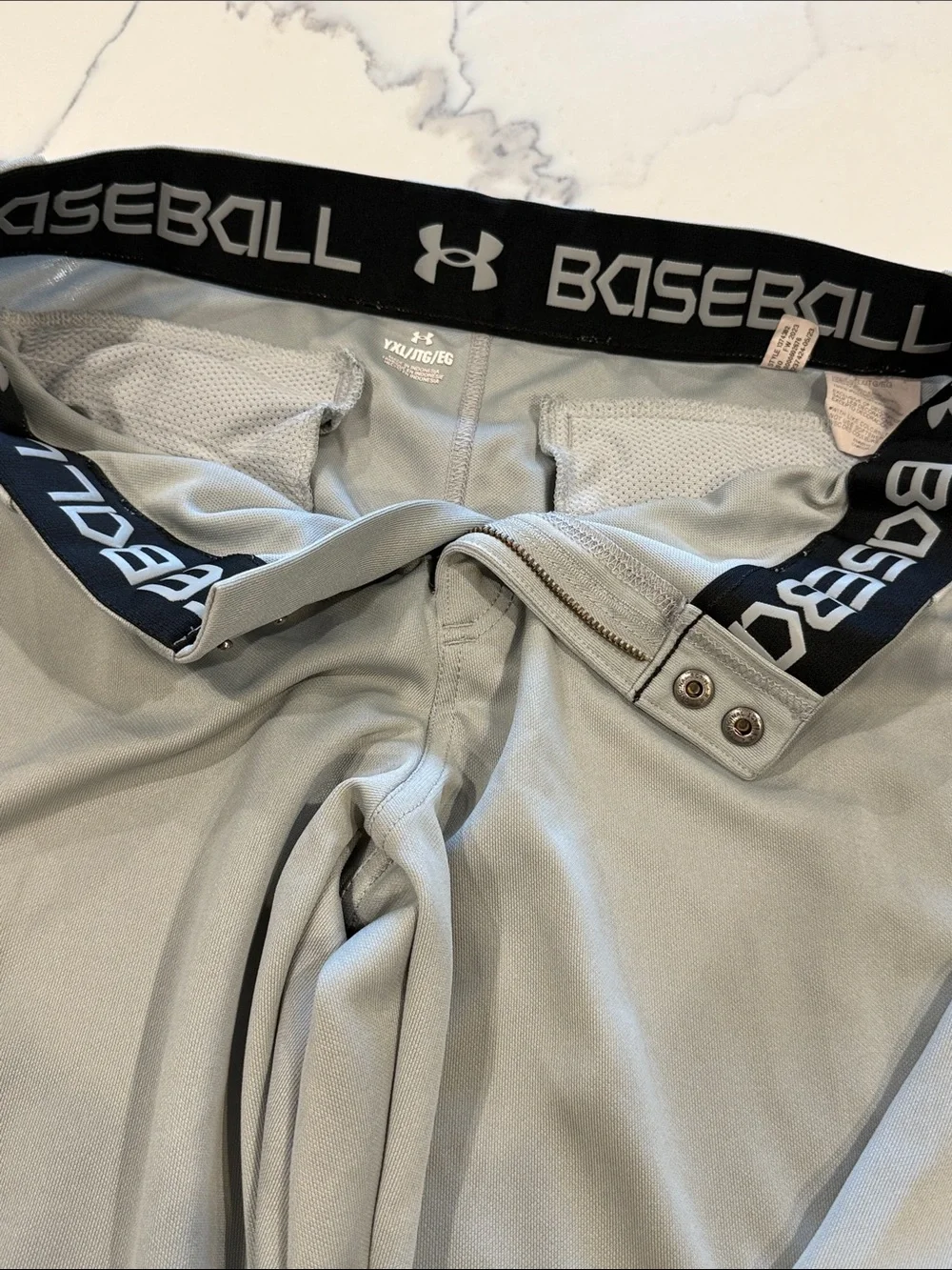 Under Armour baseball pants youth kids XL Light Gray Athletic style 1374382